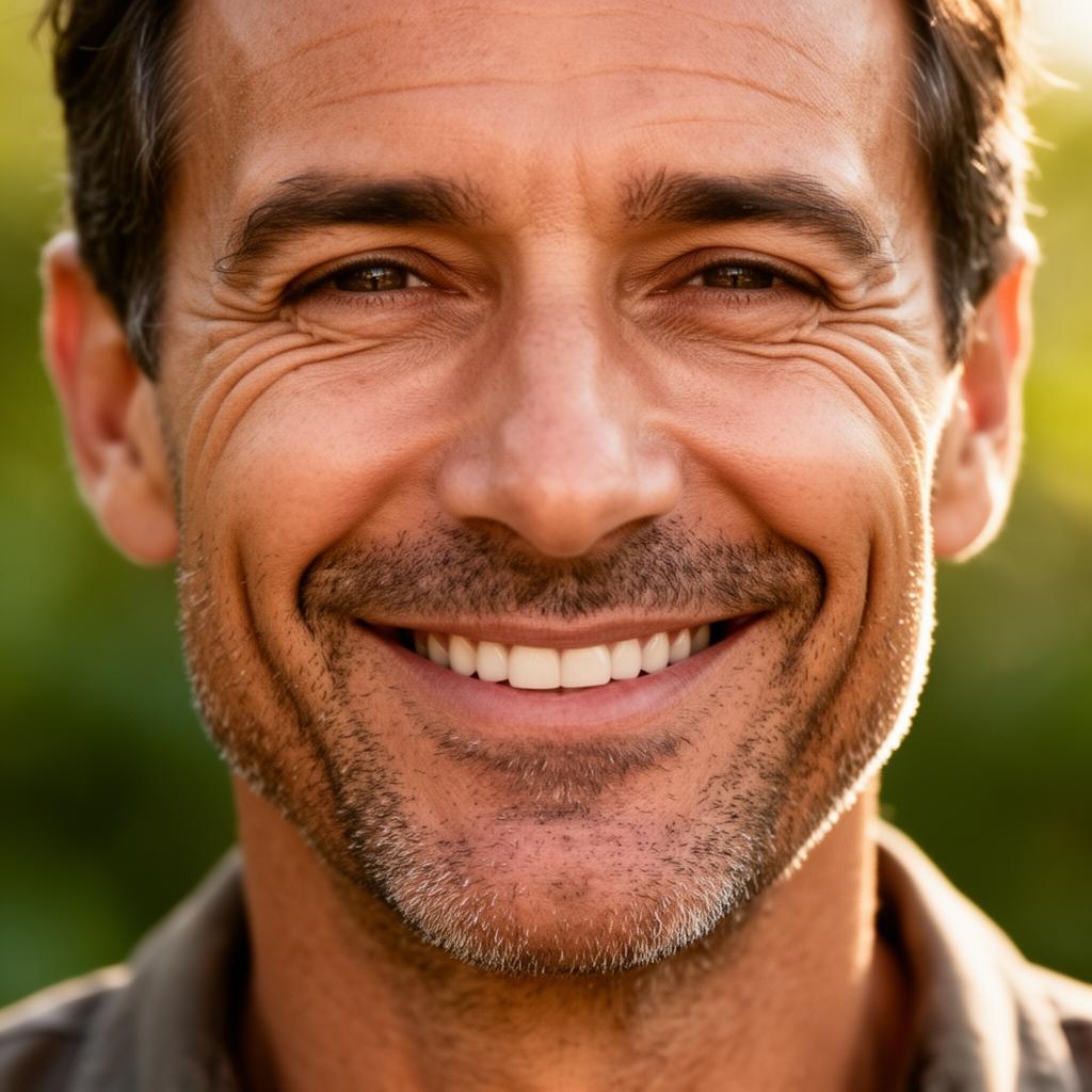 Man with confident smile